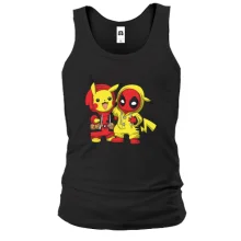 Мужская майка Pikachu and Deadpool