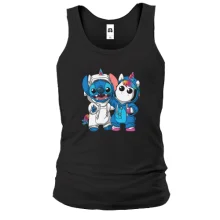 Мужская майка Stitch and unicorn