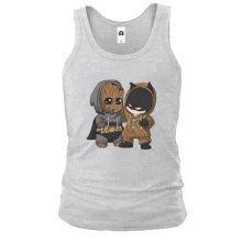Мужская майка Baby groot and batman