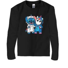Детский лонгслив Stitch and unicorn