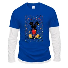 Комбинированный лонгслив Mickey mouse paint art