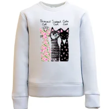 Детский свитшот Princess, Sweet and Cute cats