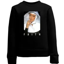 Детский свитшот с монашкой FAITH