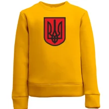 Детский свитшот с красно-черным гербом Украины
