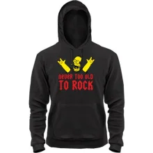 Толстовка Never too old to rock!