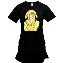 Удлиненная футболка Pikachu boy