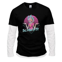 Комбинированный лонгслив Rick schwifty