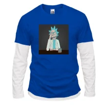 Комбинированный лонгслив Rick is tired