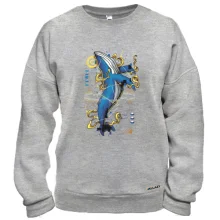Свитшот Whale upright art