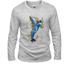 Лонгслив Whale upright art
