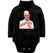 Детское боди с длинным рукавом с Lil Peep и огнем
