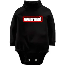 Детское боди с длинным рукавом с надписью "wasted"