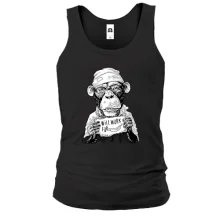 Мужская майка I will work for bananas