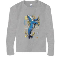 Дитячий лонгслів Whale upright art