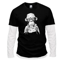 Мужской лонгслив Комби I will work for bananas
