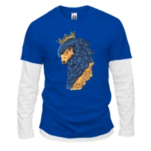 Мужской лонгслив Комби Yellow-blue bird