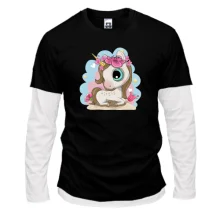Мужской лонгслив Комби Baby unicorn