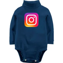 Детское боди с длинным рукавом с логотипом Instagram