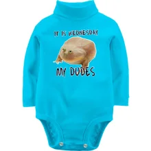 Детское боди с длинным рукавом It is wednesday, my dudes