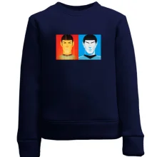Детский свитшот со Споком и Джеймсом (Star Trek)