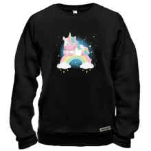 Світшот Baby unicorn on a rainbow