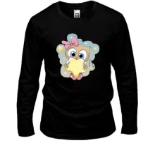 Лонгслив Baby owl with a star