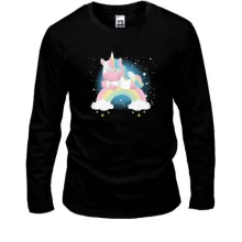 Лонгслив Baby unicorn on a rainbow