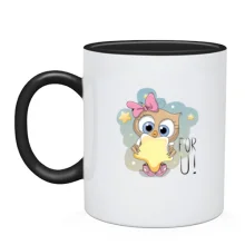Чашка Baby owl with a star