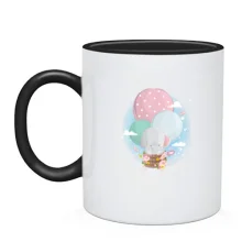 Чашка Baby elephant in a hot air balloon