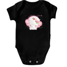 Детское боди Baby elephant pink