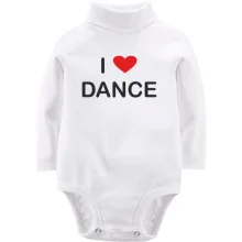 Комбинированный детский лонгслив I Love Dance с красным сердцем Комбинированный детский лонгслив I Love Dance с красным сердцем
