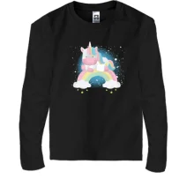 Дитячий лонгслів Baby unicorn on a rainbow