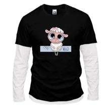 Мужской лонгслив Комби Baby sheep hello