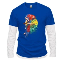Мужской лонгслив Комби Parrot bright art