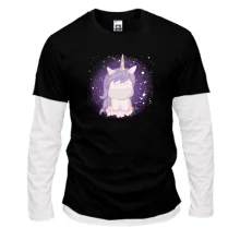 Мужской лонгслив Комби Baby unicorn purple