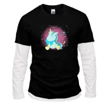 Мужской лонгслив Комби Baby unicorn blue