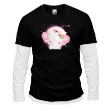 Мужской лонгслив Комби Baby elephant pink