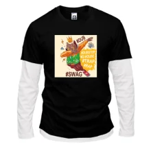 Комбинированный лонгслив Bulldog #SWAG