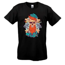 Футболка Skull with a red beard