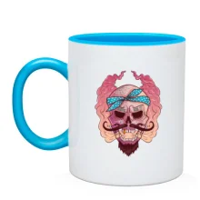 Чашка Skull with mustache