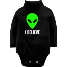Дитяче боді з довгим рукавом I BELIEVE