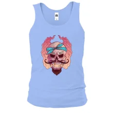 Мужская майка Skull with mustache