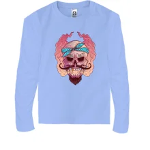 Детский лонгслив Skull with mustache