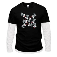 Комбинированный лонгслив Bugs bunny pattern