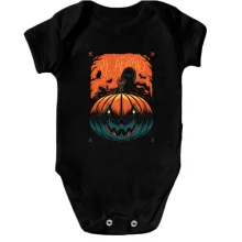 Детское боди Halloween pumpkin. Be afraid