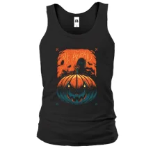 Мужская майка Halloween pumpkin. Be afraid