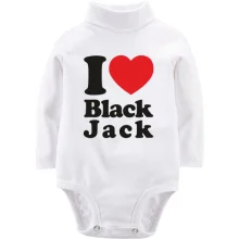 Детское боди с длинным рукавом I love Black Jack