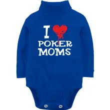 Детское боди с длинным рукавом Poker I love moms