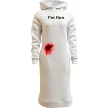 Худи платье I'm fine (пятно сбоку)