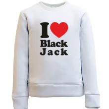 Детский свитшот I love Black Jack